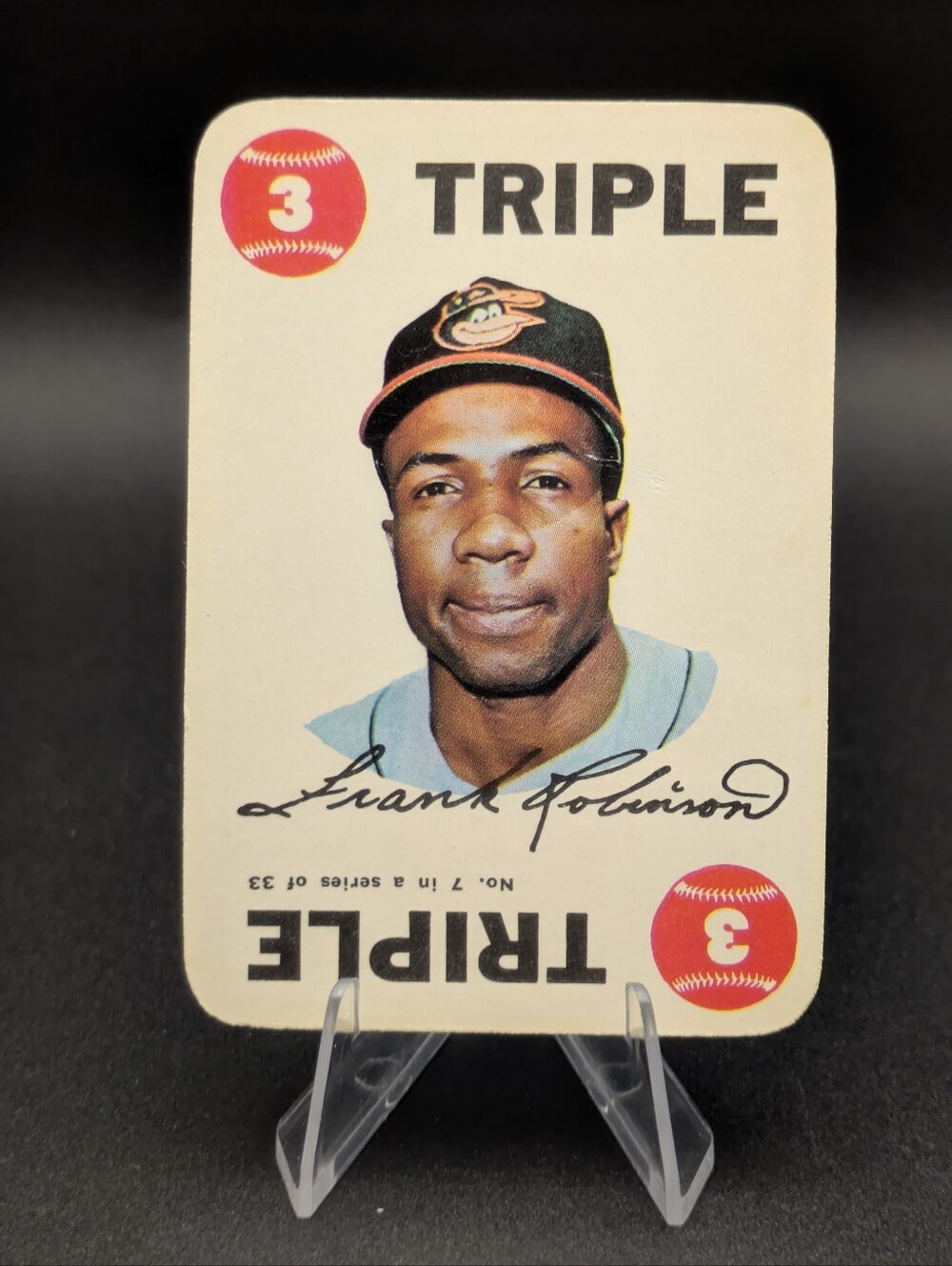 1968 Topps Game Frank Robinson #7 Triple Baltimore Orioles Hall of Fame Star HOF